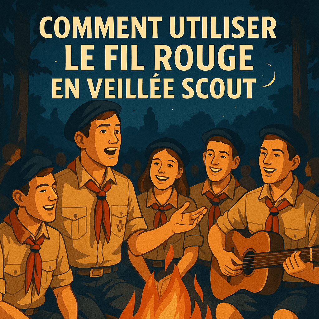 image représentative de l'article Comment bien utiliser le fil rouge en veillée scout ?