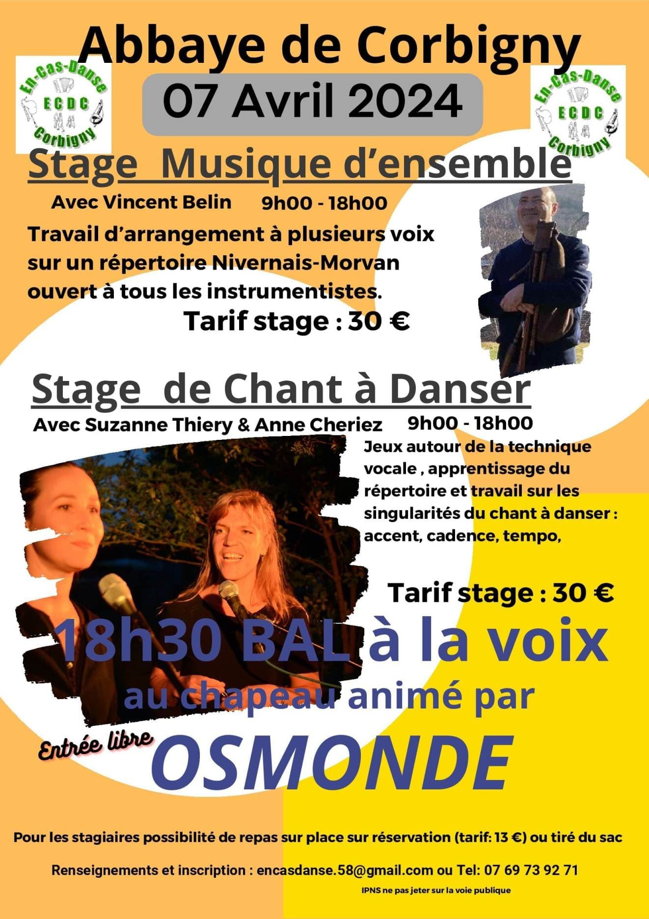 image représentative de l'évènement Stage de chant et musique d'ensemble, bal