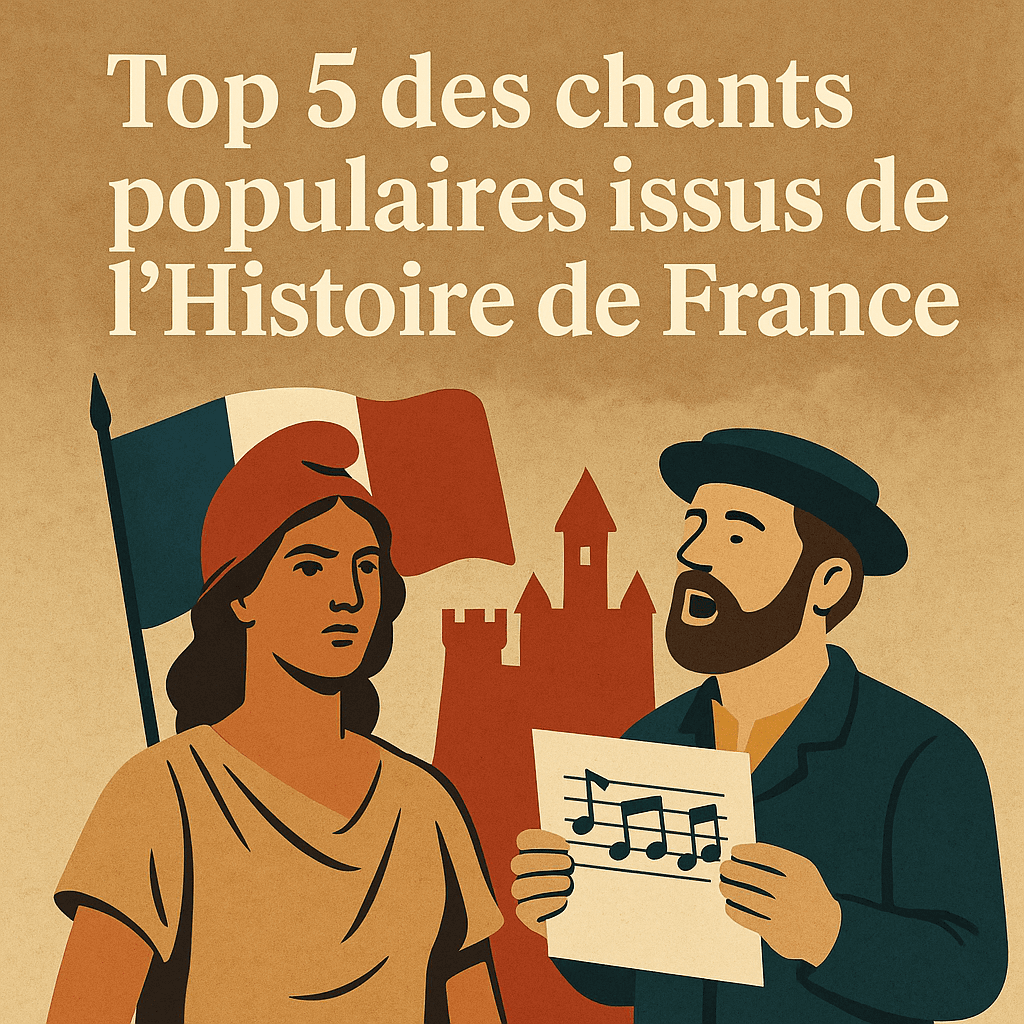 image représentative de l'article Top 5 des chants populaires issus de l’Histoire de France