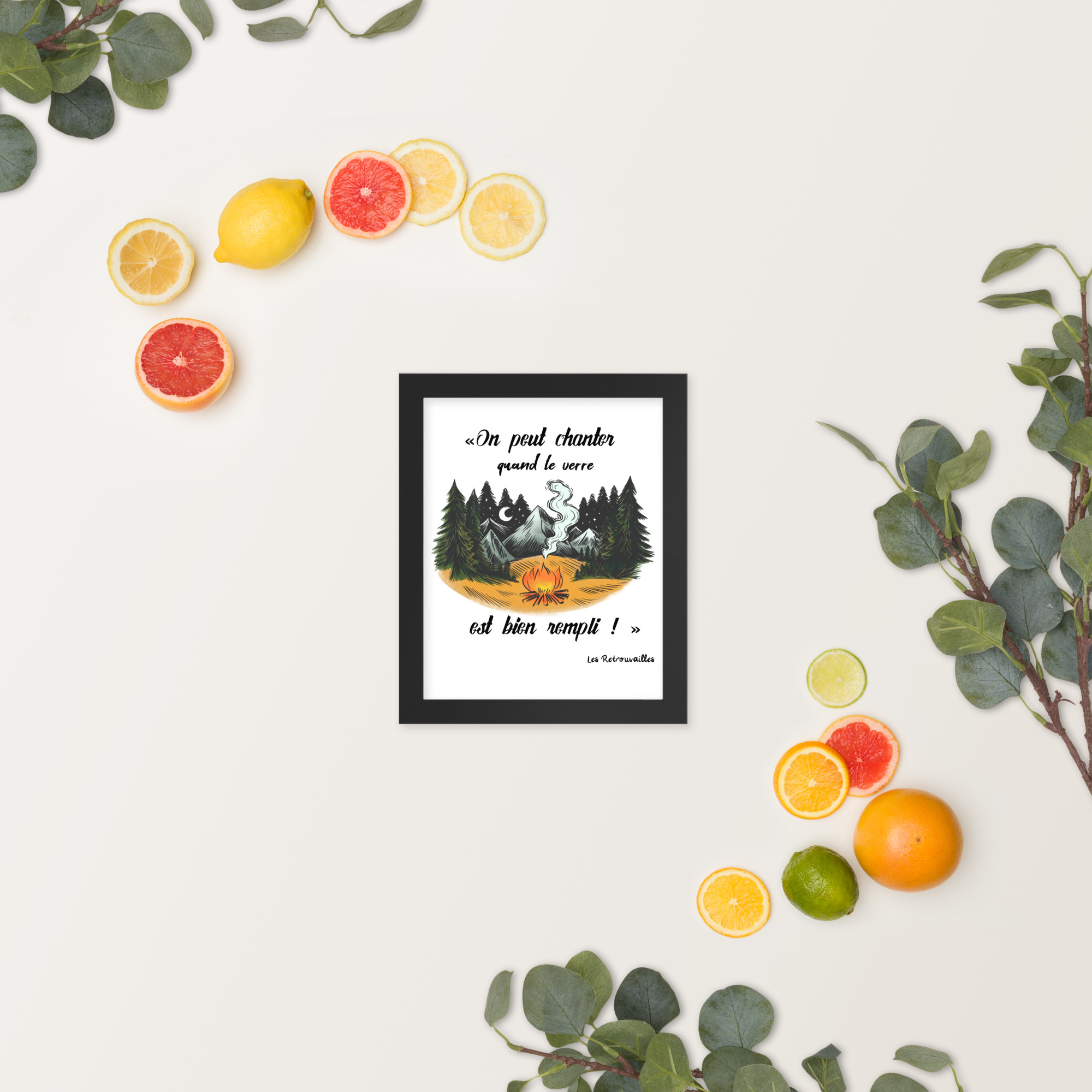 Affiche Encadrée du chant Les Retrouvailles - Citation « On peut chanter… » – Image 2