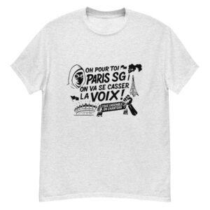 T-shirt supporter PSG – Chant Tous ensemble on chantera - Noir