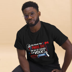 T-shirt PSG « Tous ensemble on chantera » – homme, impression couleur