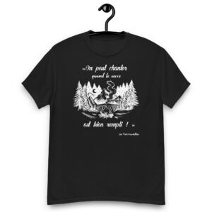 T-shirt - Chant scout "Les Retrouvailles" - Citation « On peut chanter… » - Blanc