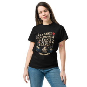 T-shirt – Chant de marin « Au 31 du mois d’Août » – Citation « À la santé des amoureux ».