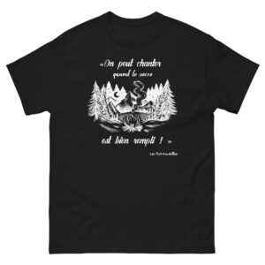 T-shirt – Chant scout « Les Retrouvailles » – Citation « On peut chanter… » – Blanc