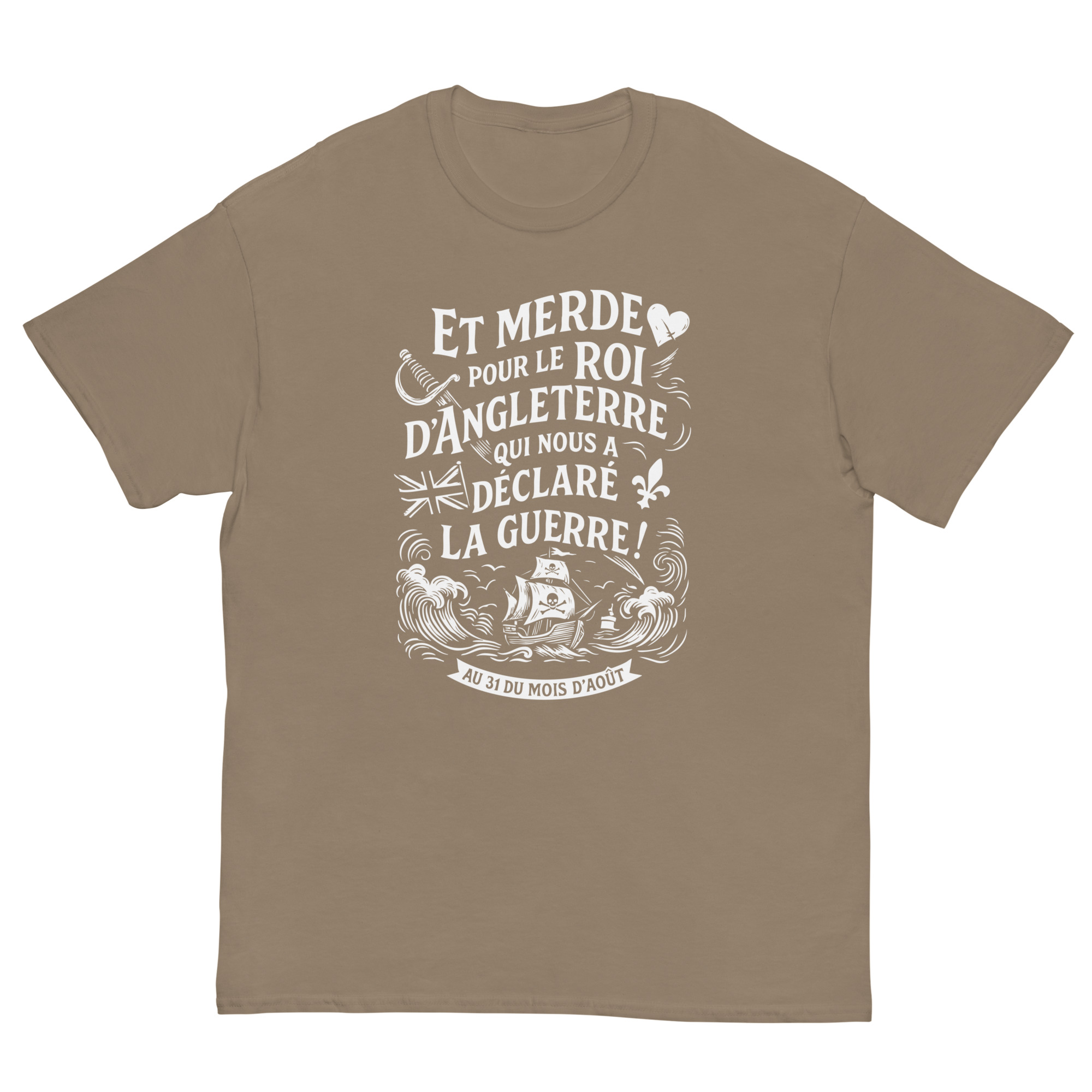 T-shirt – Chant de marin « Au 31 du mois d’Août » – impression en blanc – Image 12