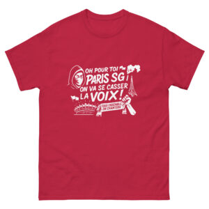 T-shirt PSG « Tous ensemble on chantera » – impression blanche