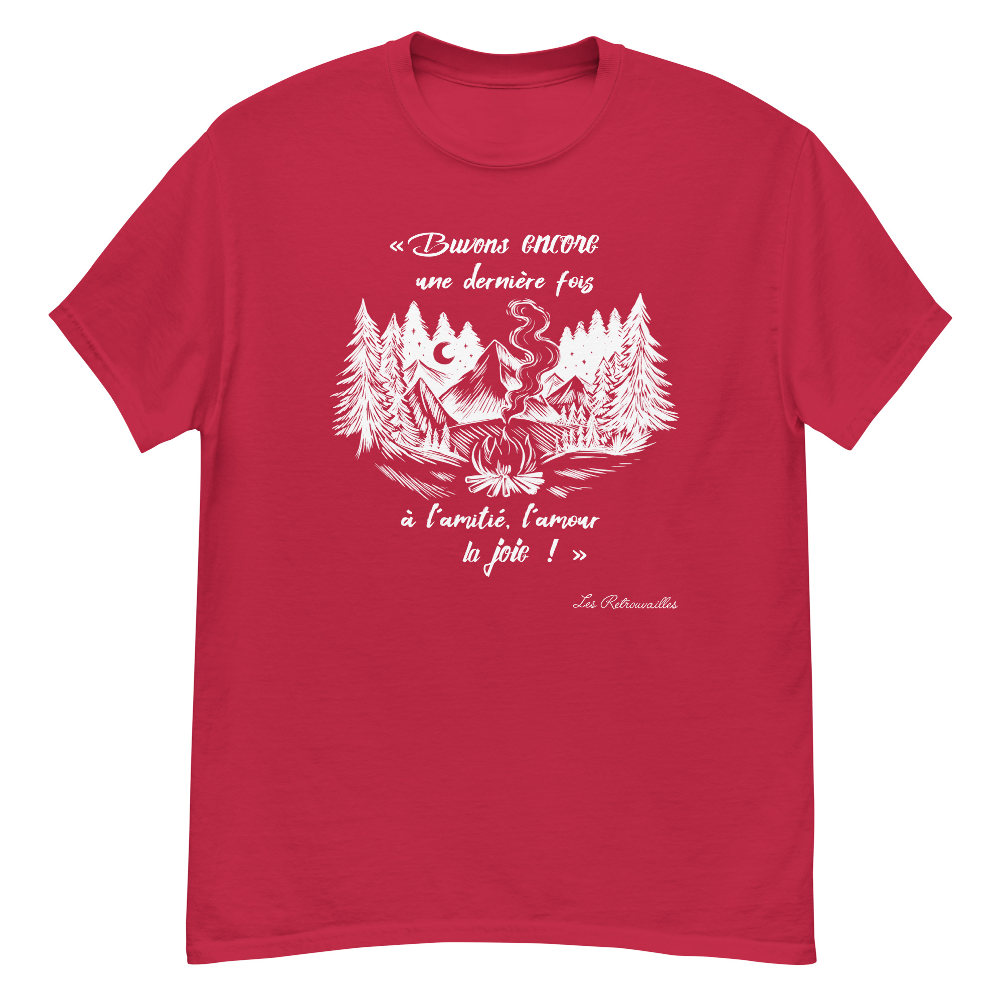 T-shirt – Chant scout « Les Retrouvailles » – Blanc – Image 8