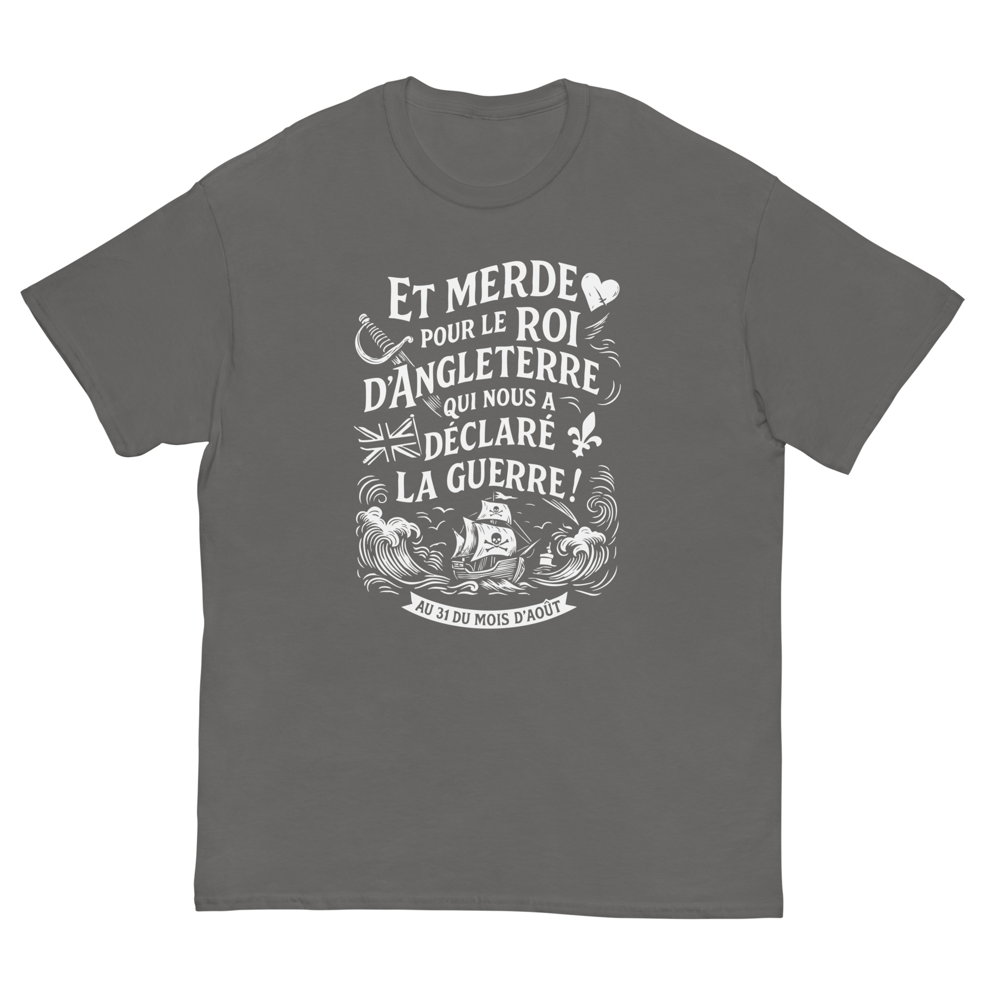 T-shirt – Chant de marin « Au 31 du mois d’Août » – impression en blanc – Image 8