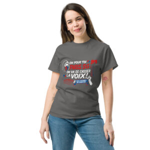 T-shirt femme PSG « Tous ensemble on chantera » – coupe ajustée