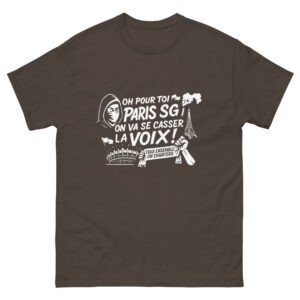 T-shirt PSG « Tous ensemble on chantera » – impression blanche