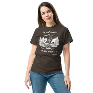 T-shirt – Chant scout « Les Retrouvailles » – Citation « On peut chanter… » – Blanc