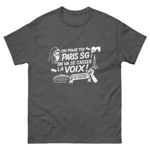 T-shirt PSG « Tous ensemble on chantera » – impression blanche