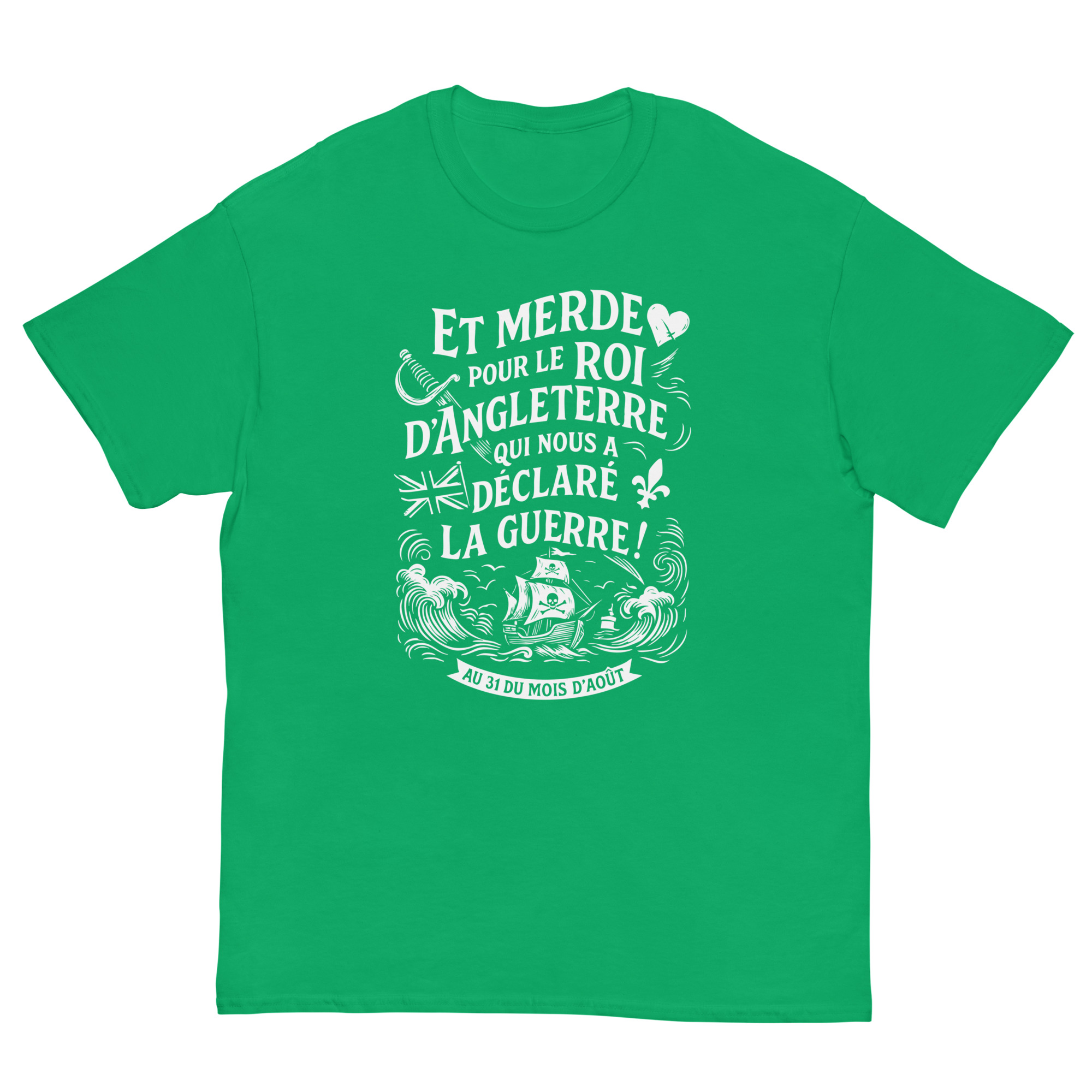 T-shirt – Chant de marin « Au 31 du mois d’Août » – impression en blanc – Image 13
