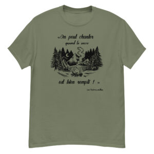 T-shirt - Chant scout "Les Retrouvailles" - Citation « On peut chanter… » - Noir