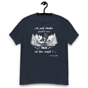 T-shirt - Chant scout "Les Retrouvailles" - Citation « On peut chanter… » - Blanc
