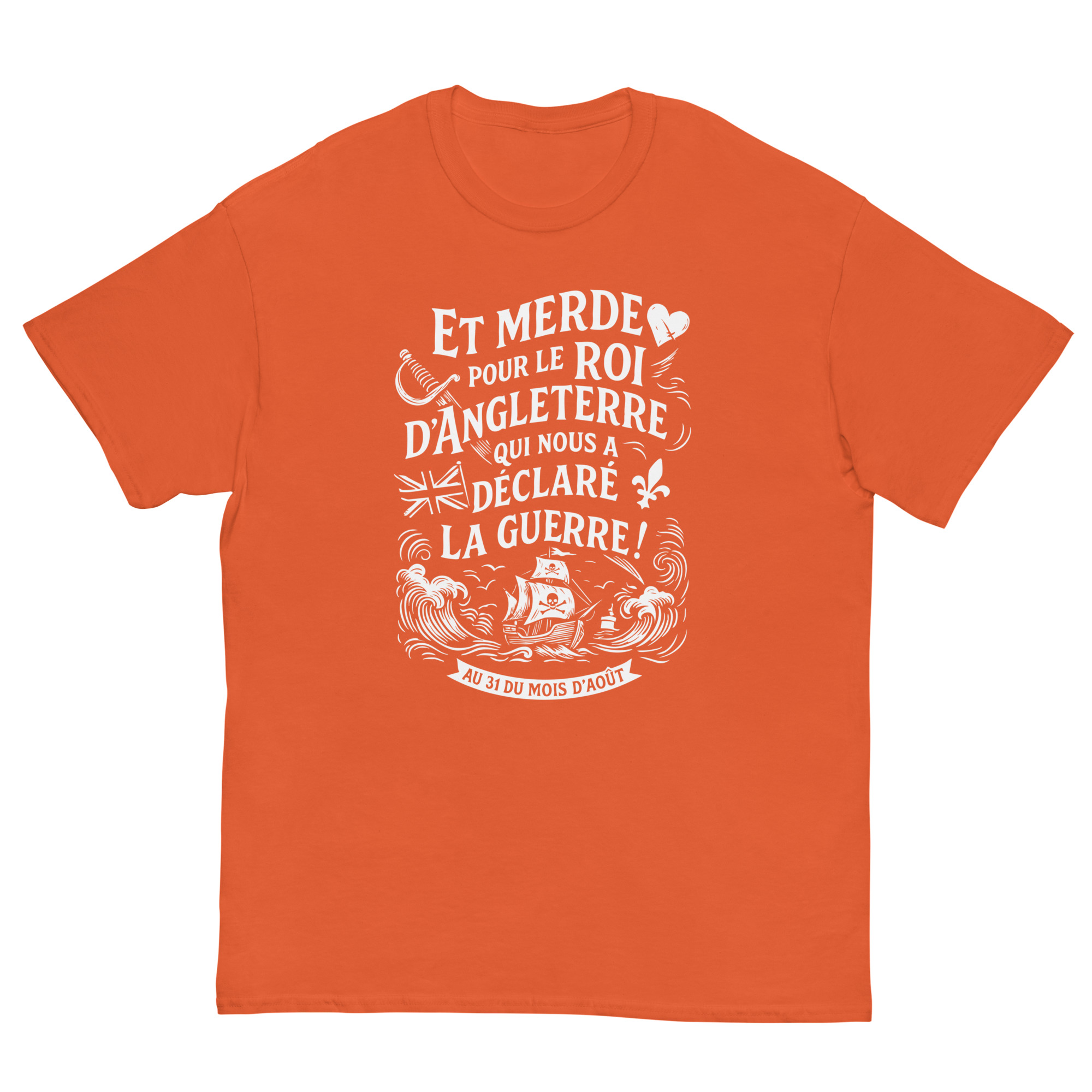 T-shirt – Chant de marin « Au 31 du mois d’Août » – impression en blanc – Image 10