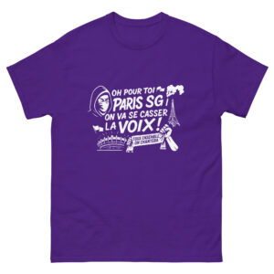 T-shirt PSG « Tous ensemble on chantera » – impression blanche