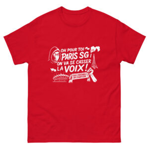 T-shirt PSG « Tous ensemble on chantera » – impression blanche