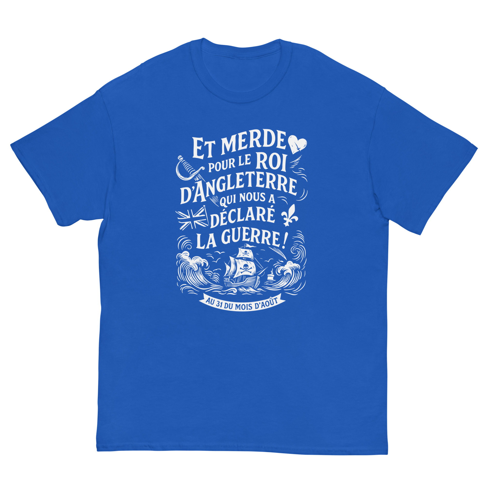 T-shirt – Chant de marin « Au 31 du mois d’Août » – impression en blanc – Image 5