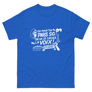 T-shirt PSG « Tous ensemble on chantera » – impression blanche
