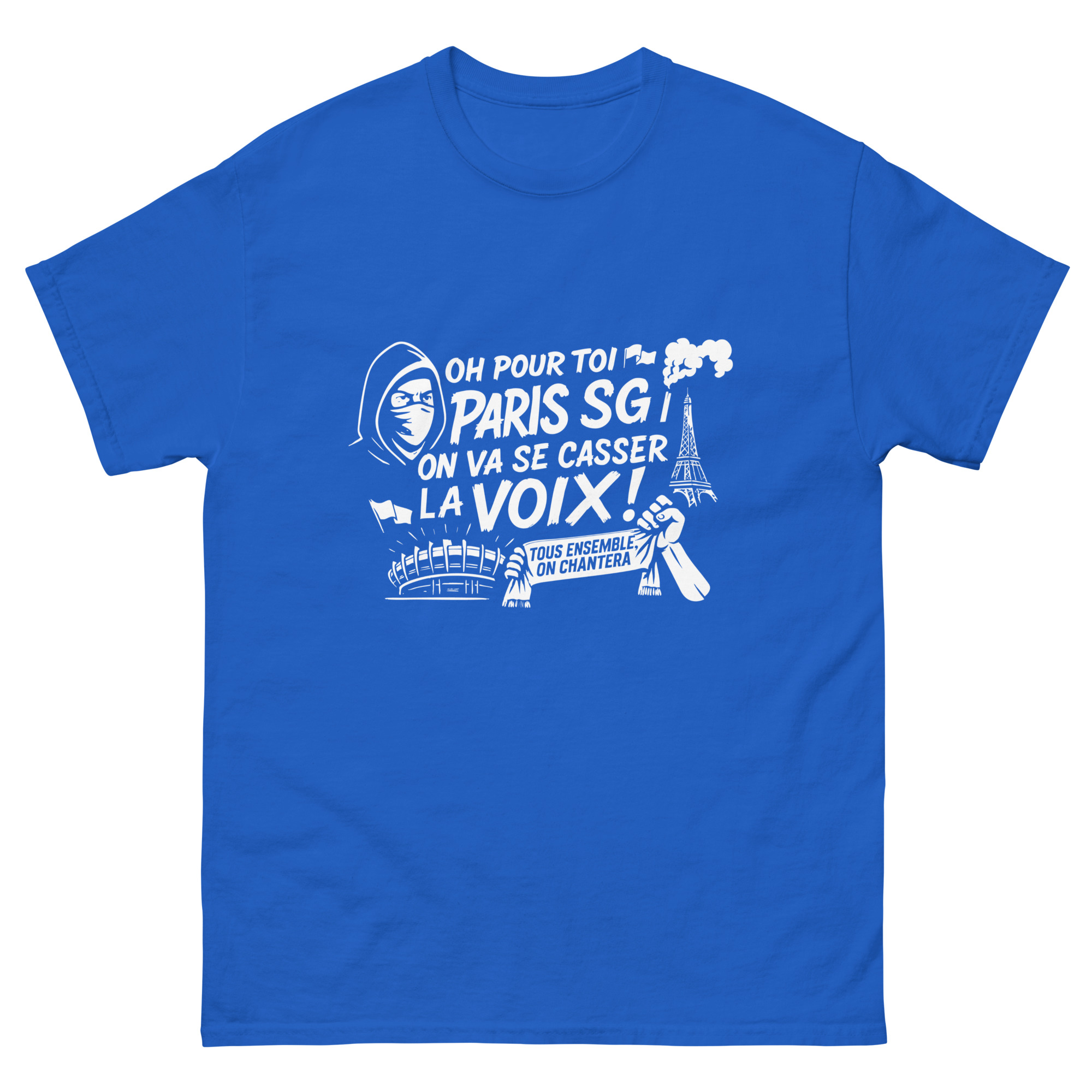 T-shirt PSG « Tous ensemble on chantera » – impression blanche – Image 8