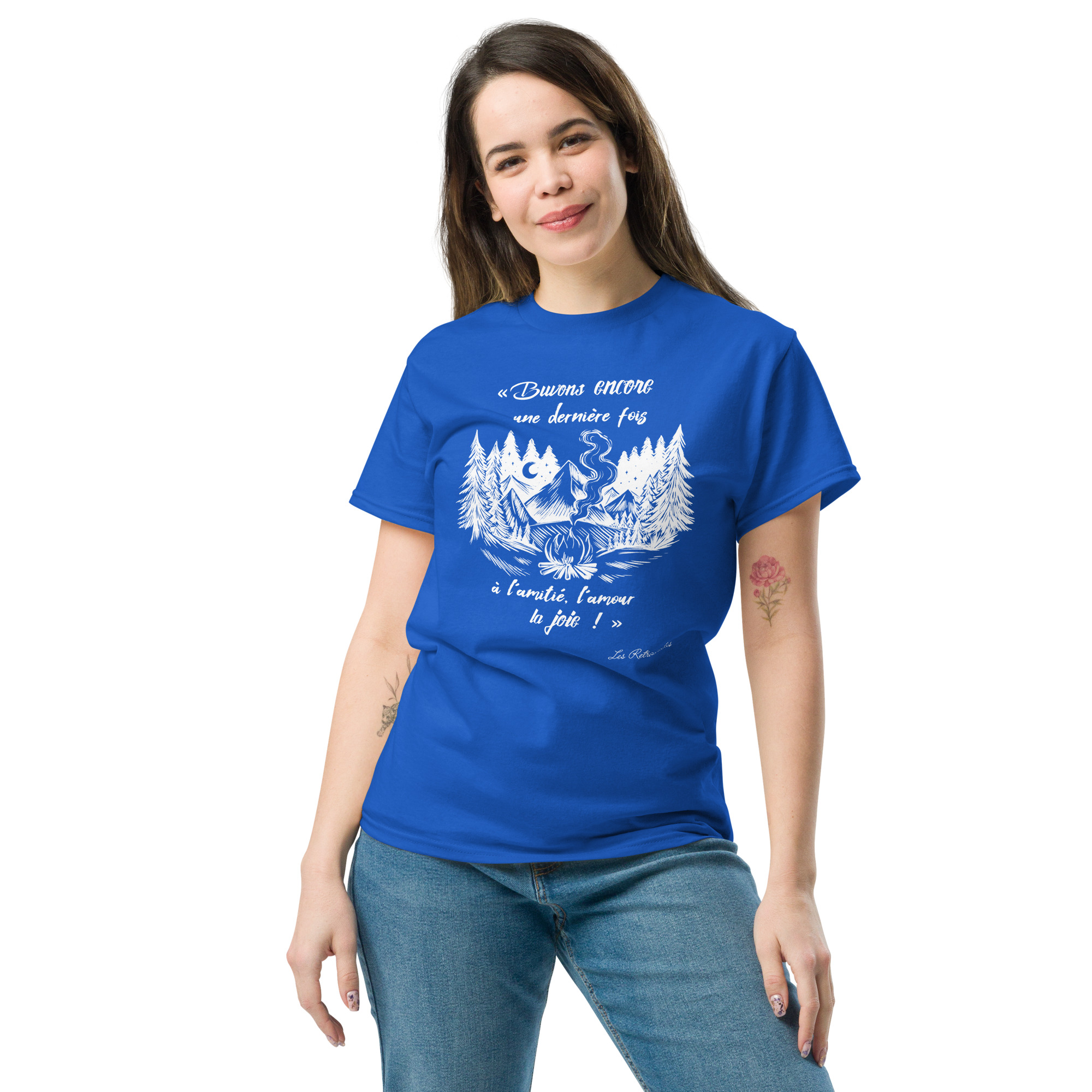 T-shirt – Chant scout « Les Retrouvailles » – Blanc – Image 3