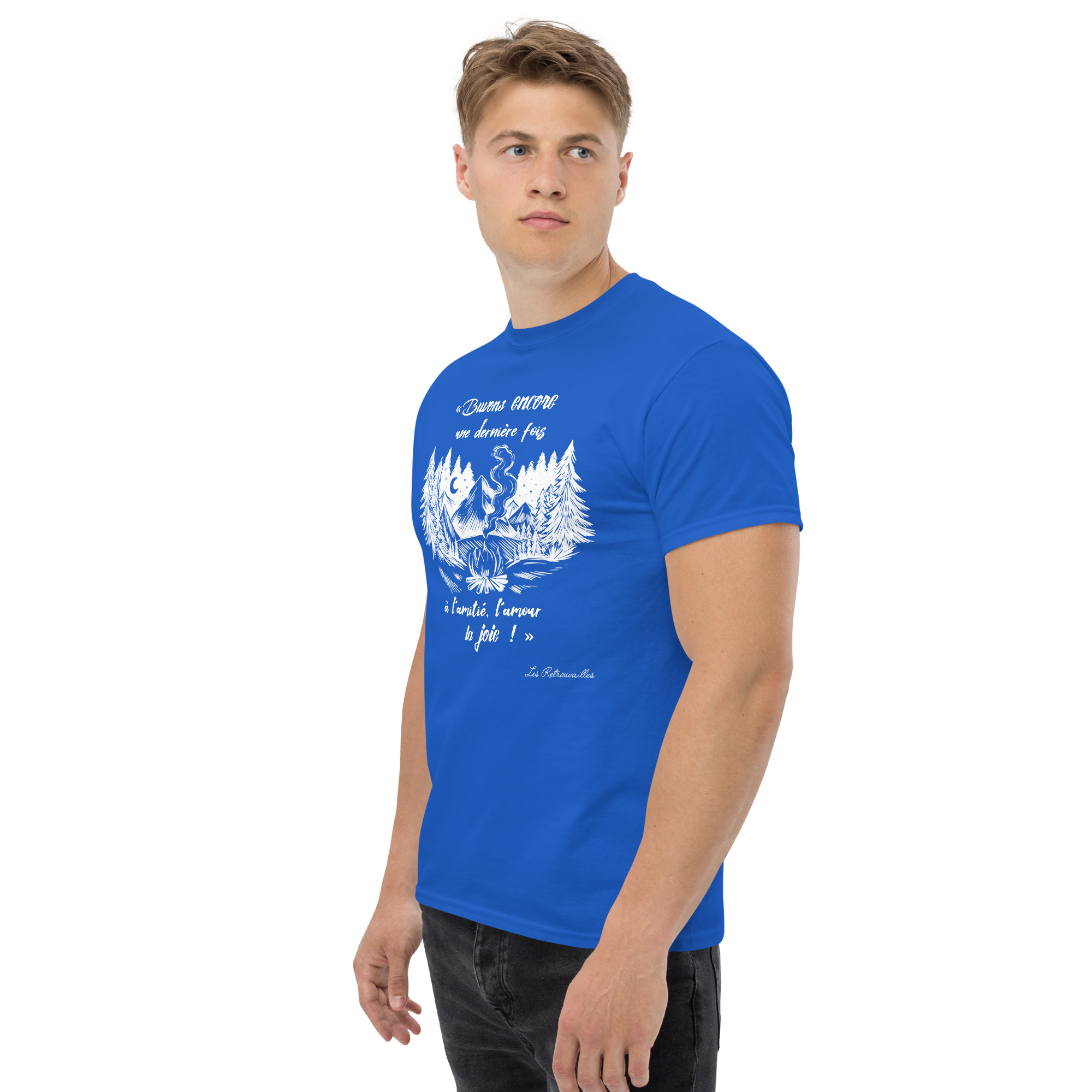 T-shirt – Chant scout « Les Retrouvailles » – Blanc – Image 2