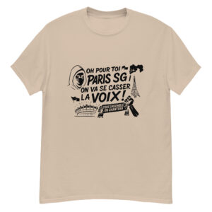 T-shirt PSG « Tous ensemble on chantera » – impression noire