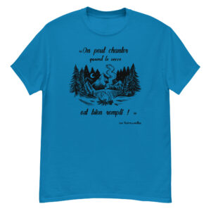T-shirt - Chant scout "Les Retrouvailles" - Citation « On peut chanter… » - Noir