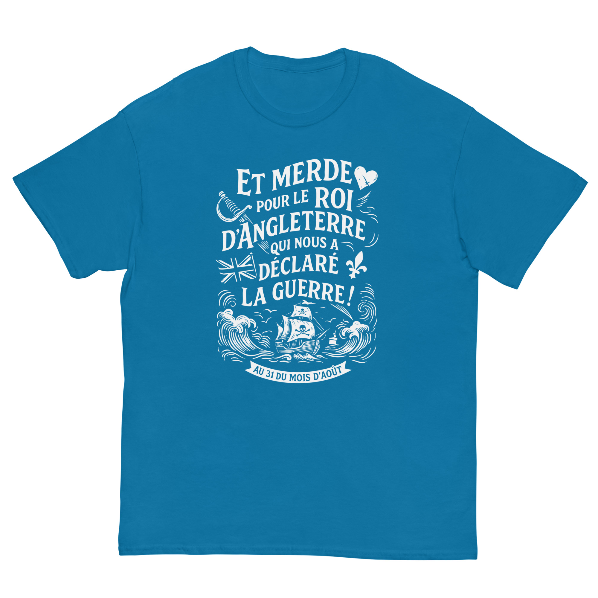 T-shirt – Chant de marin « Au 31 du mois d’Août » – impression en blanc – Image 6