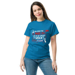 T-shirt femme PSG « Tous ensemble on chantera » – coupe ajustée