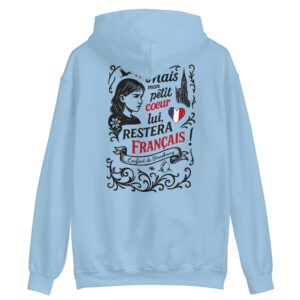 Sweat à capuche Hoodie « La Strasbourgeoise » (impression noir)