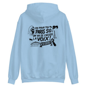 Sweat à capuche PSG « Tous ensemble on chantera » – impression noire