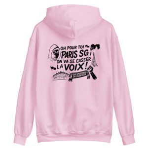 Sweat à capuche PSG « Tous ensemble on chantera » – impression noire