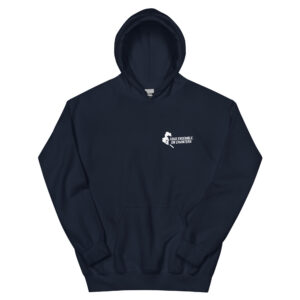 Sweat à capuche PSG « Tous ensemble on chantera » – impression blanche