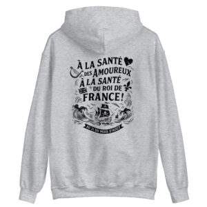 Sweat Hoodie – Chant de marin « Au 31 du mois d’Août » - Impression noir