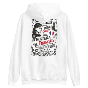 Sweat à capuche Hoodie « La Strasbourgeoise » (impression noir)