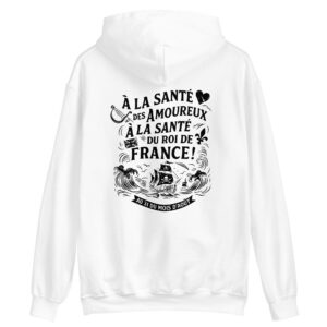 Sweat Hoodie – Chant de marin « Au 31 du mois d’Août » - Impression noir
