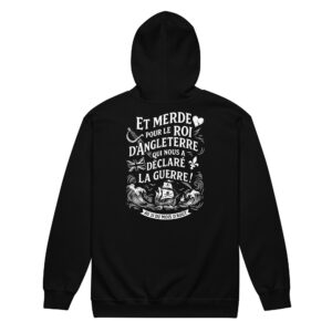 Sweat à capuche – Chant de marin « Au 31 du mois d’Août » Blanc