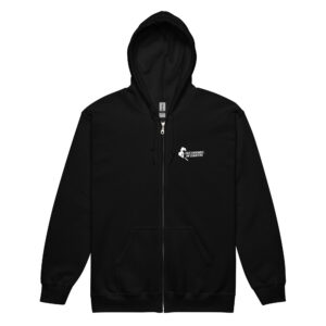 Sweat à capuche zippé PSG « Tous ensemble on chantera » – impression blanche