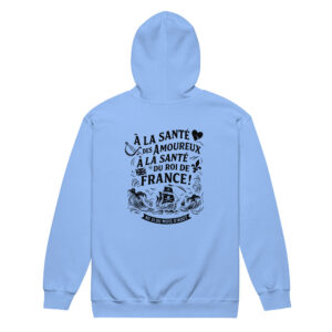 Sweat à capuche – Chant de marin « Au 31 du mois d’Août » - "À la santé des amoureux" - Noir