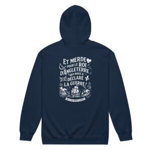 Sweat à capuche – Chant de marin « Au 31 du mois d’Août » Blanc