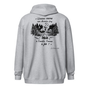 Sweat à capuche - Chant scout "Les Retrouvailles" - Noir