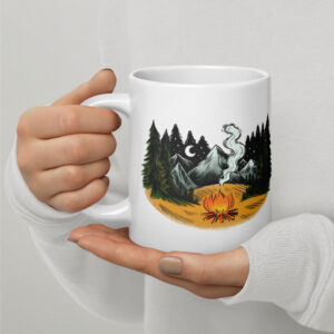 Mug brillant blanc - “Les Retrouvailles.”