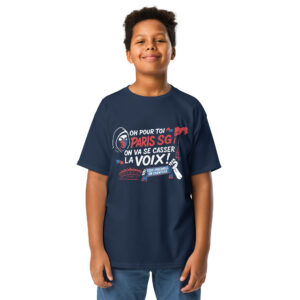 T-shirt enfant PSG « Tous ensemble on chantera » – coton classique