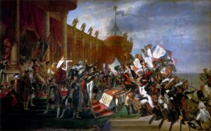 L'armée prête serment à l'Empereur lors de la distribution des aigles.