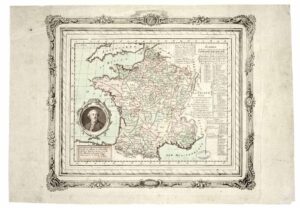 Carte de France en provinces à la fin du XVIIIe siècle.