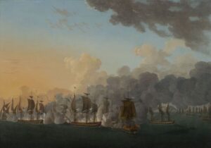 Combat naval de Louisbourg en 1781.