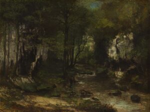 Ruisseau encaissé dans la vallée de la Loue, peint par Courbet.